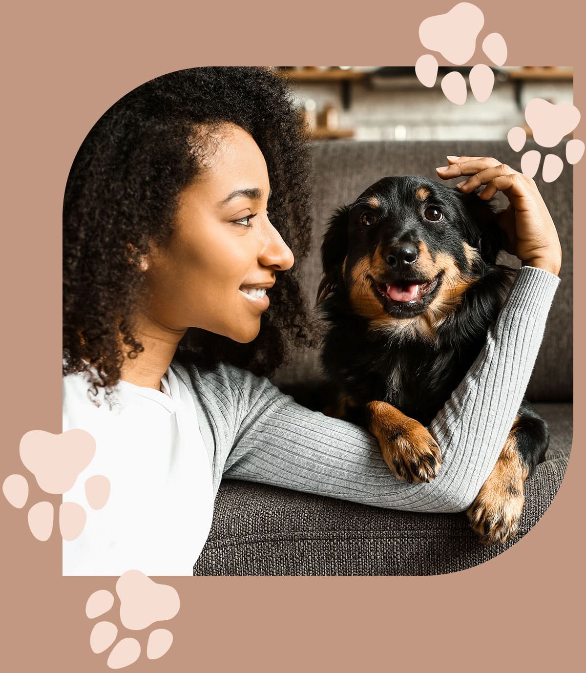 WOman playing with her dog after learning about pet vaccines in Centerton AR